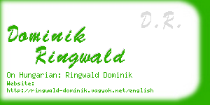 dominik ringwald business card